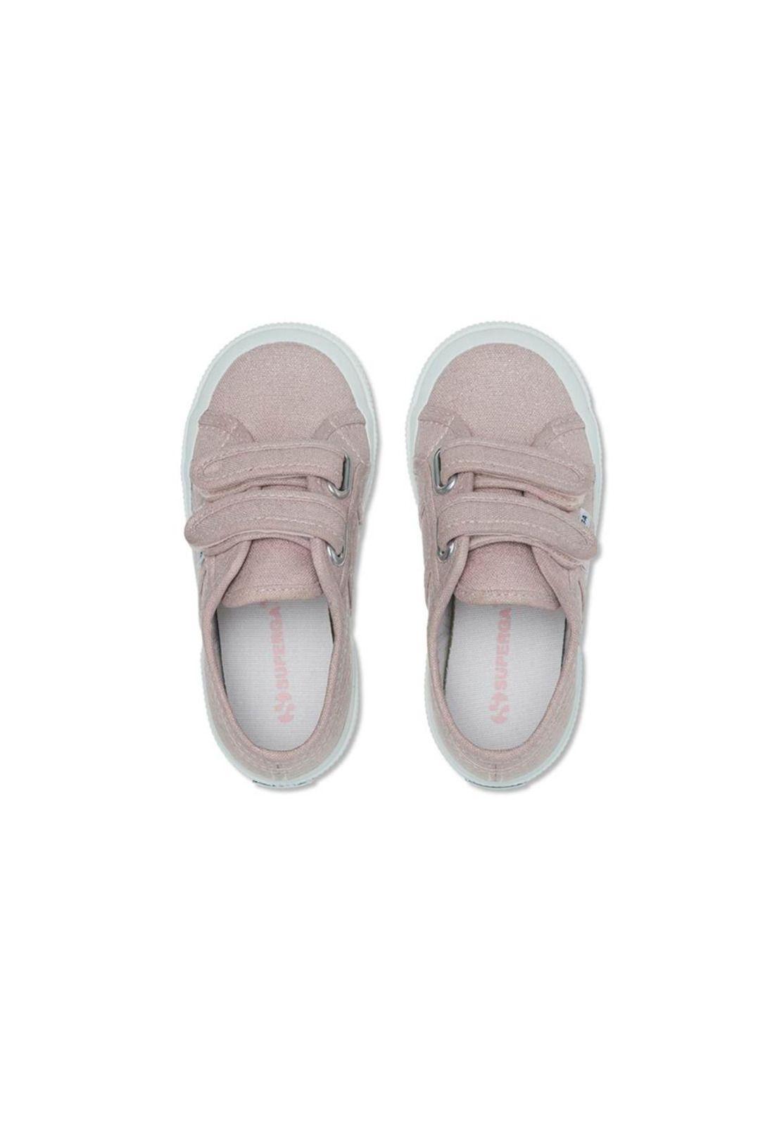 Zapatilla 2750 Kids Strap Glitter Canvas Pink-3