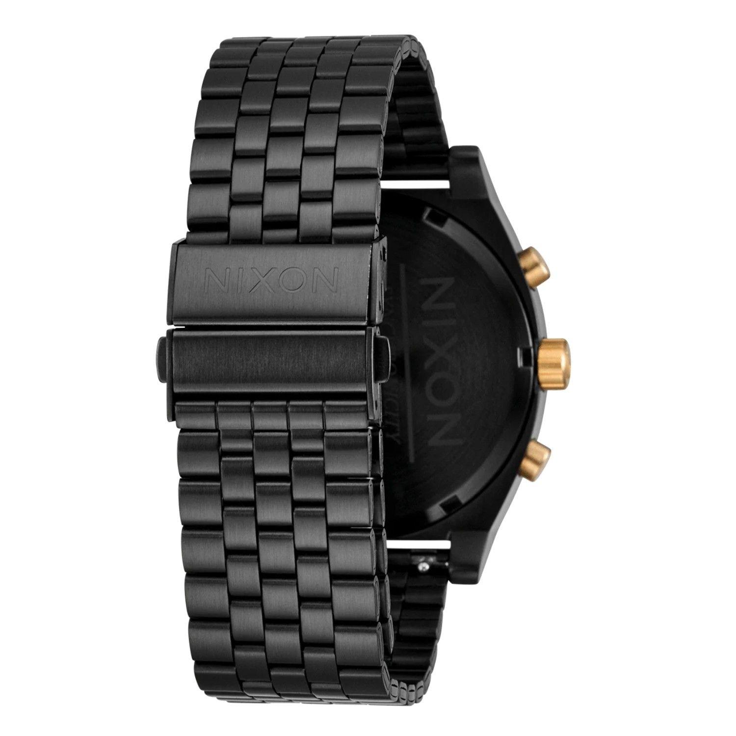 Reloj Nixon Time Teller Chrono Black Black Gold-3
