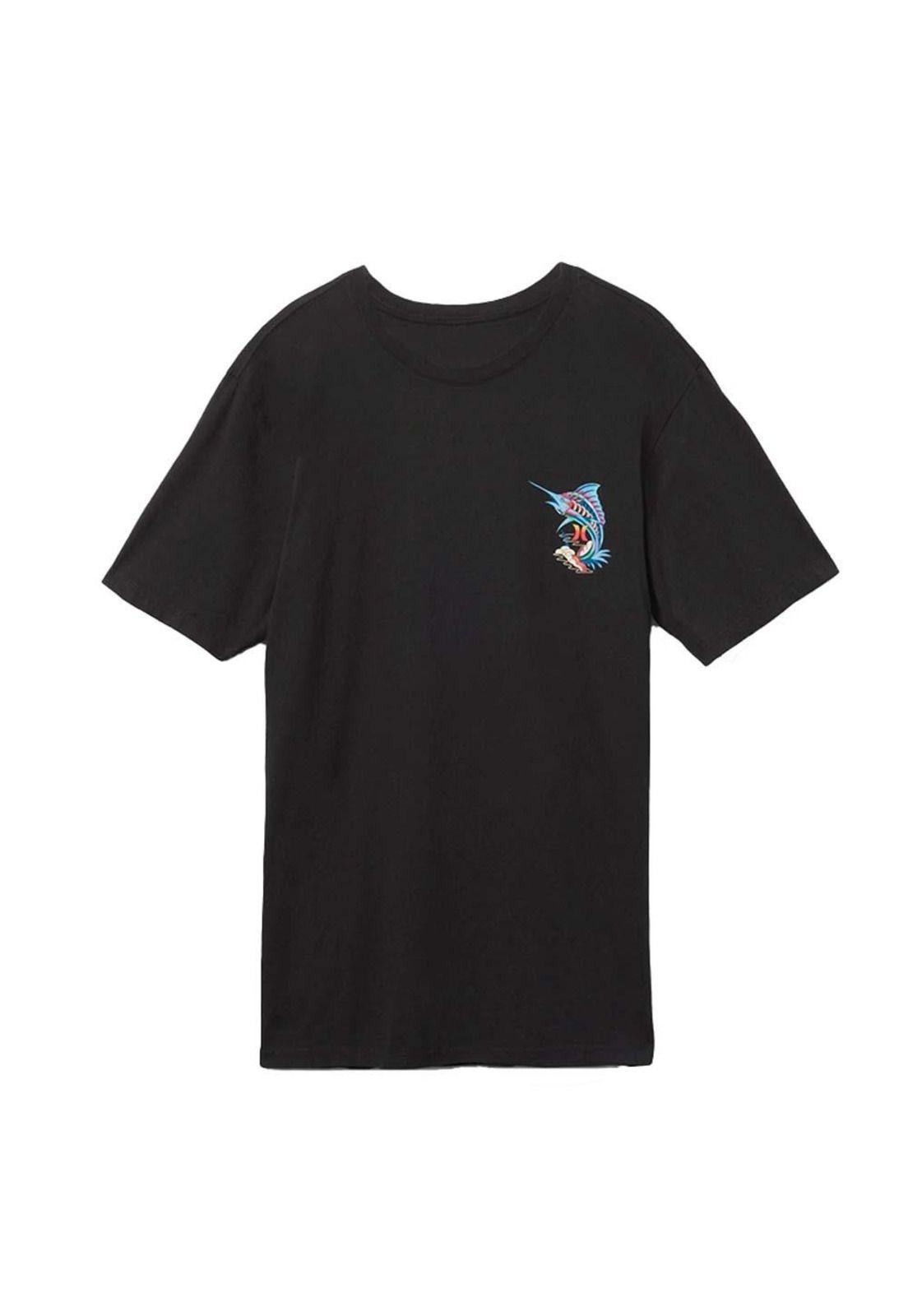 Polera Everyday Washed Trippy Fish Black-0