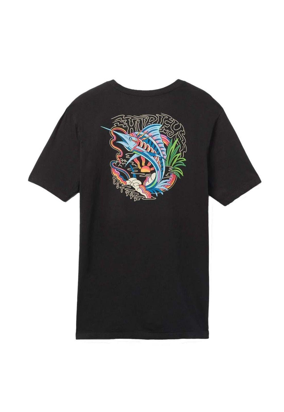 Polera Everyday Washed Trippy Fish Black-1