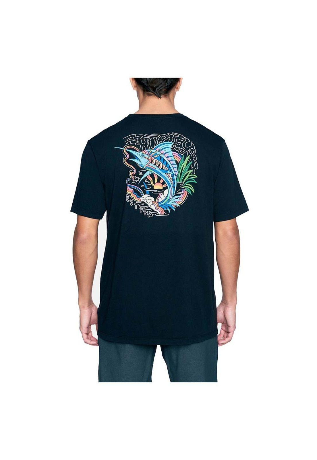 Polera Everyday Washed Trippy Fish Black-4