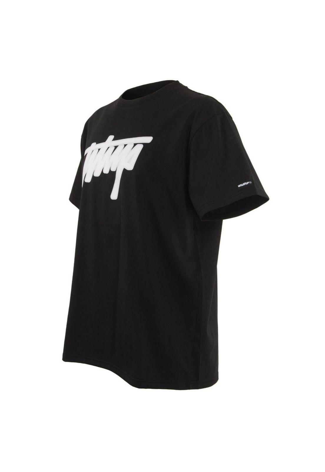 Polera Manga corta WHATUP Hombre  I2390 Negro-1