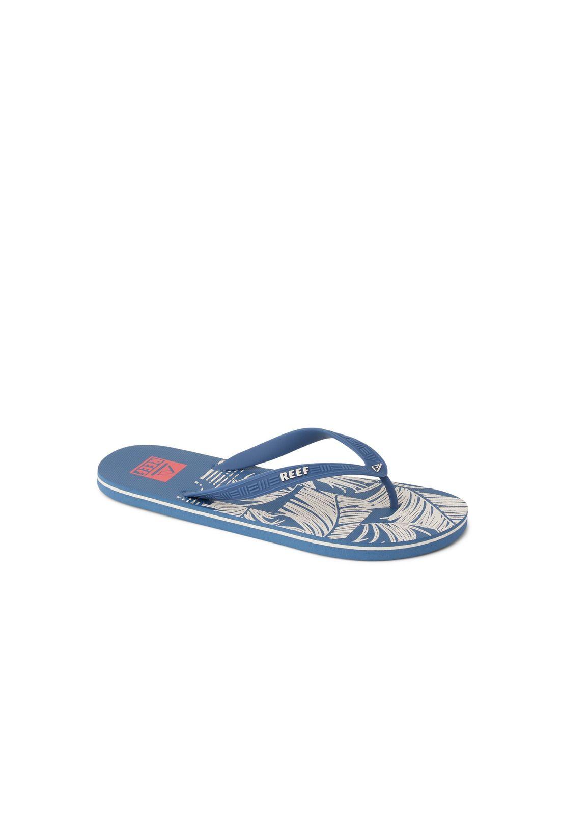 Sandalia Reef Men Seaside Print Blue Tan-0