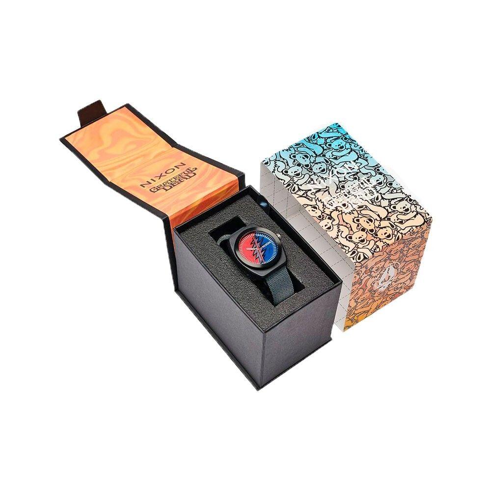 Reloj Grateful Dead Light Wave All Black Blue Red Nixon-4