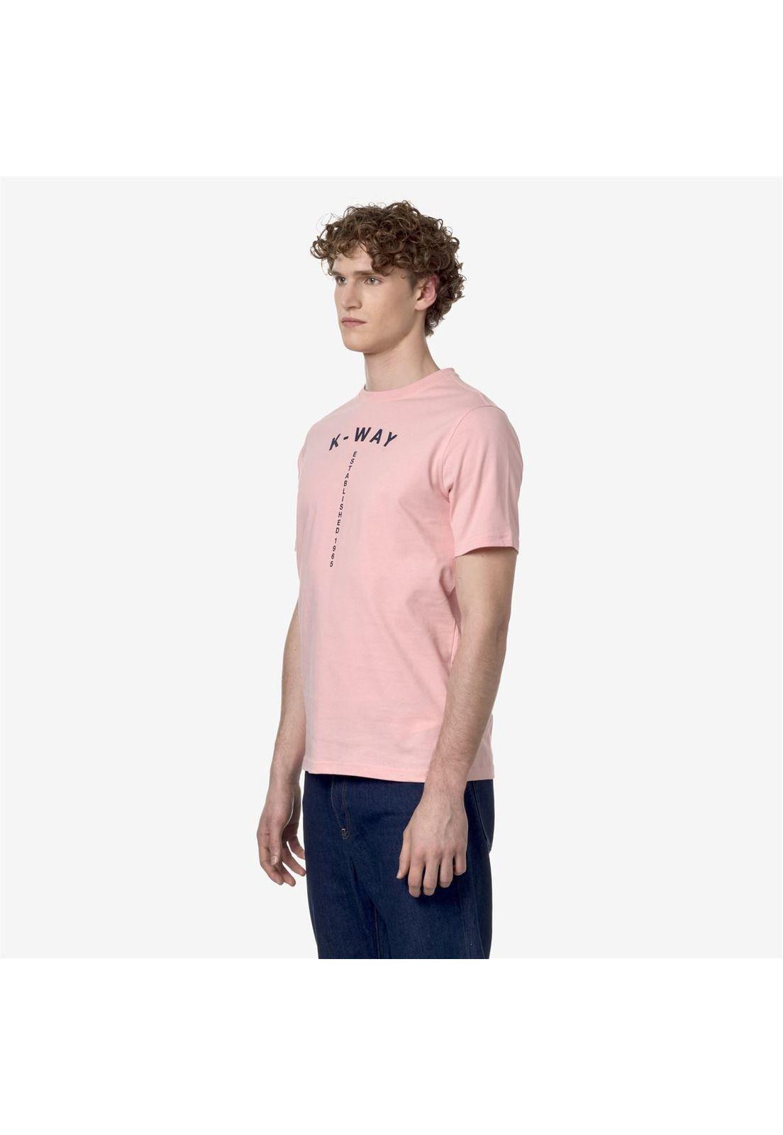 Polera K-Way Men Odom Typo Established Pink-2