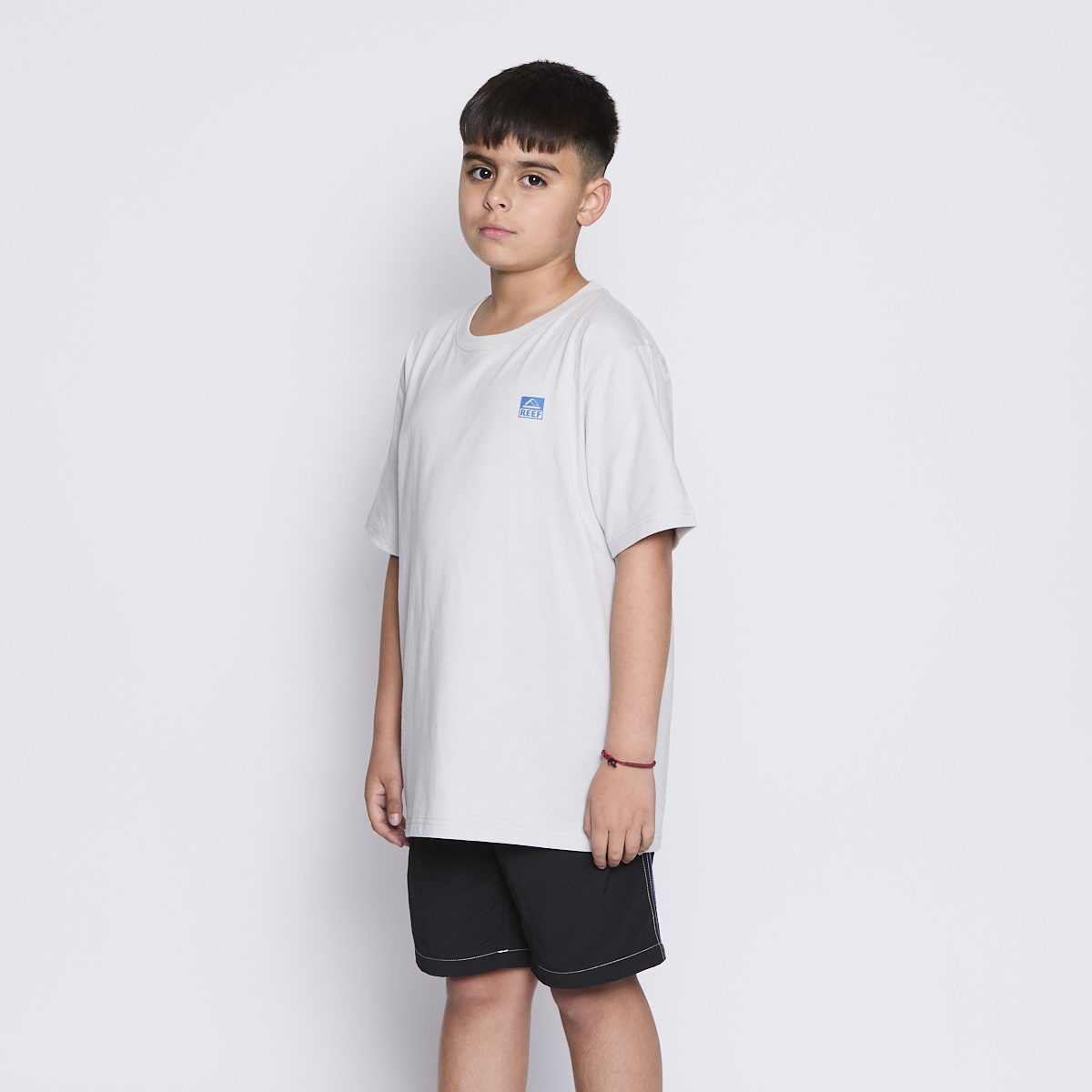 Polera Reef Kids Light Grey Logo Back-1