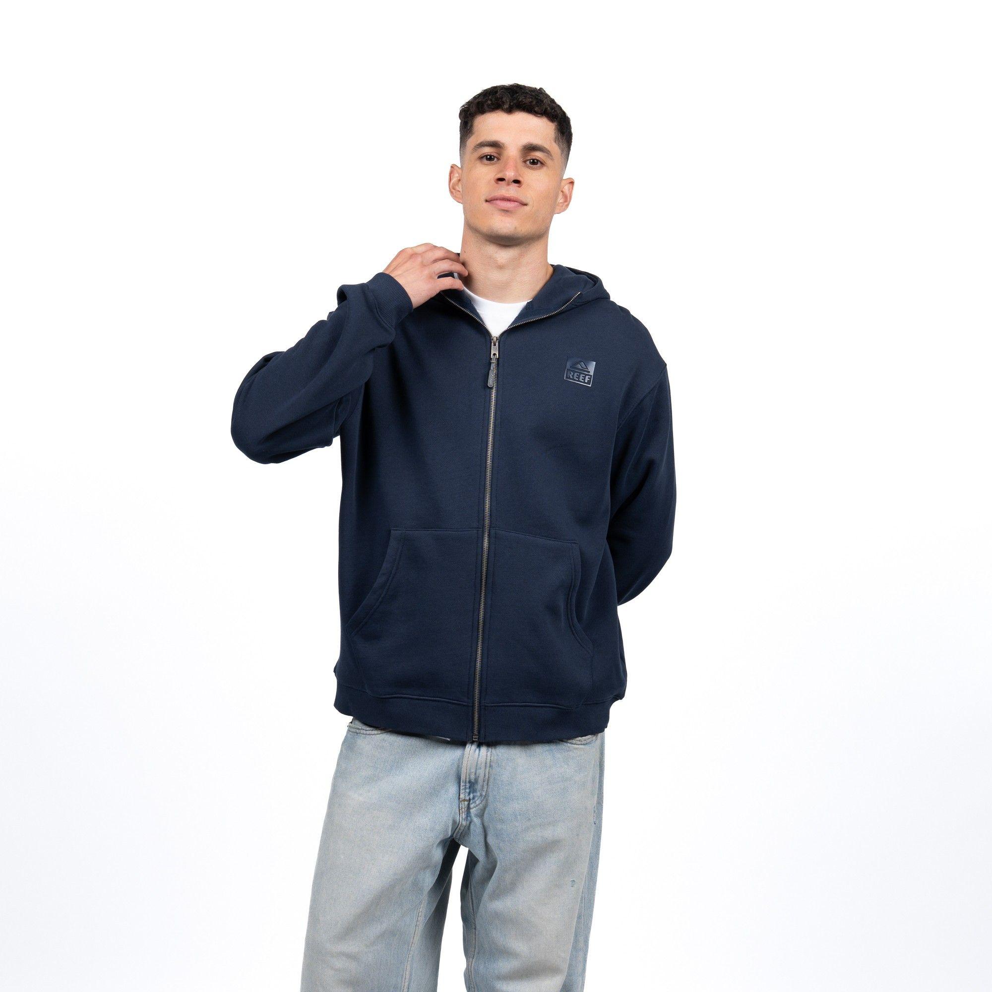 Polerón Full Zipper Men Blue Wave-0