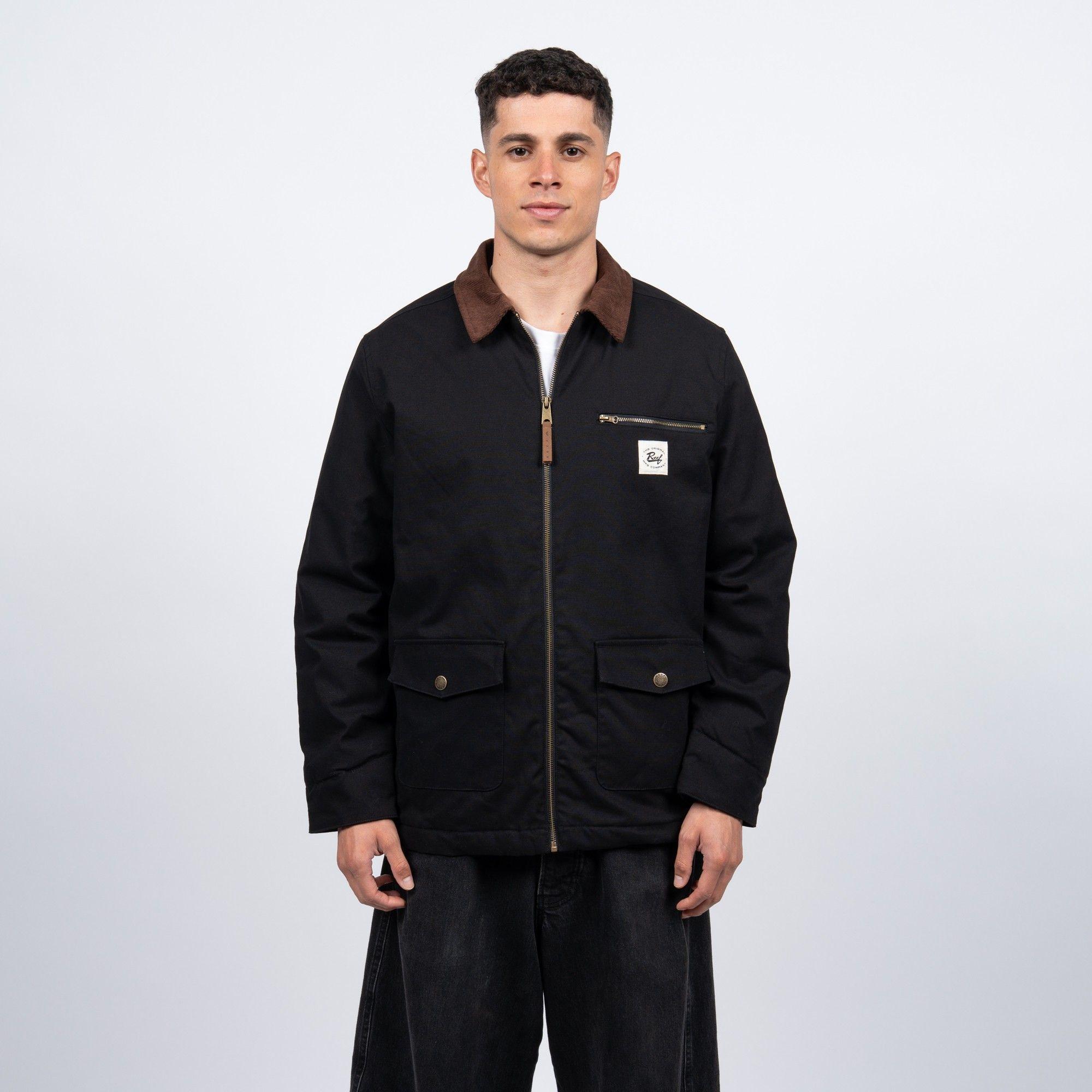 Casaca Reef Men Full Zipper Black Beige-0