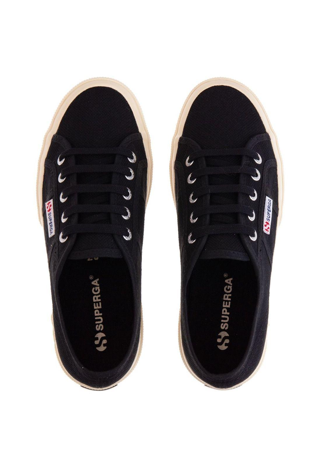 Zapatilla 2750 Shiny Gum Black Off White Superga-2