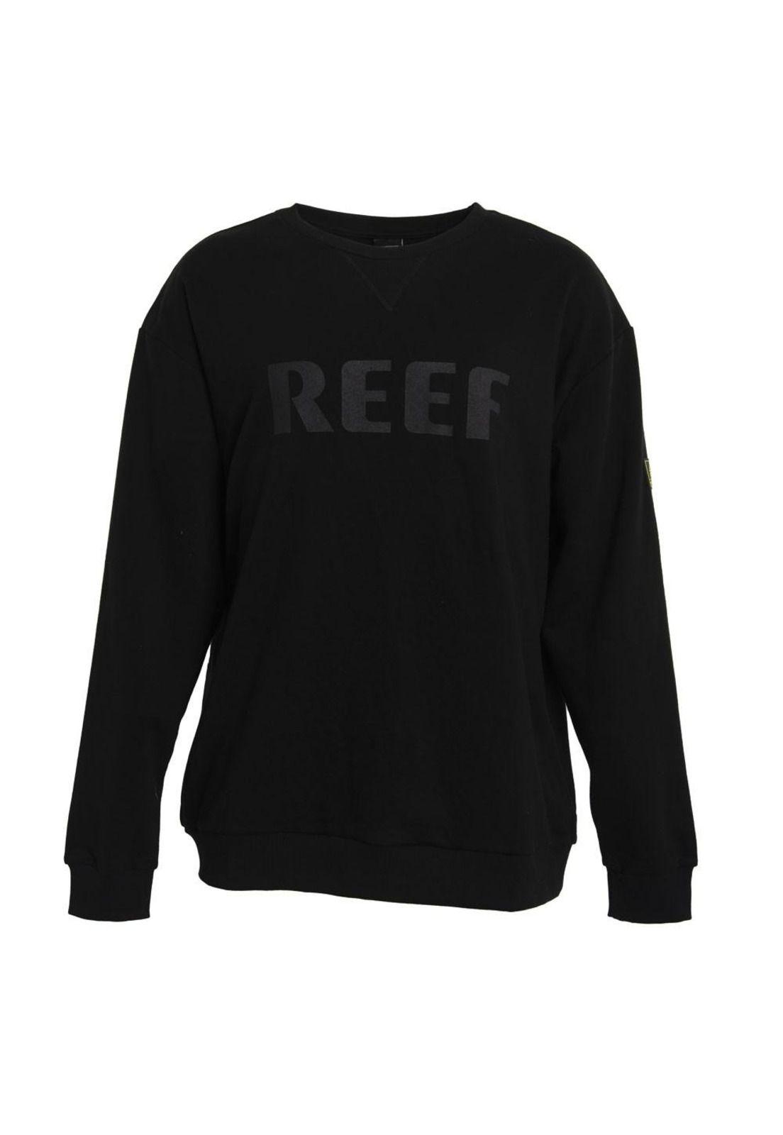 Poleron Men Crew Black Logo Front-0