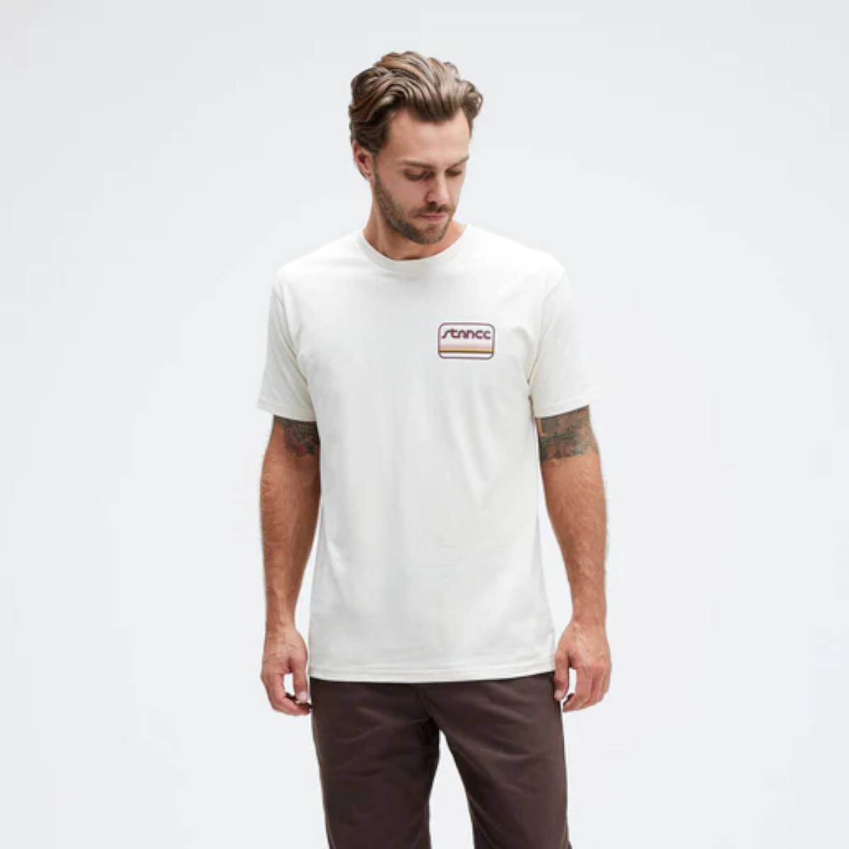 Polera Stance Camino Vintage White-1