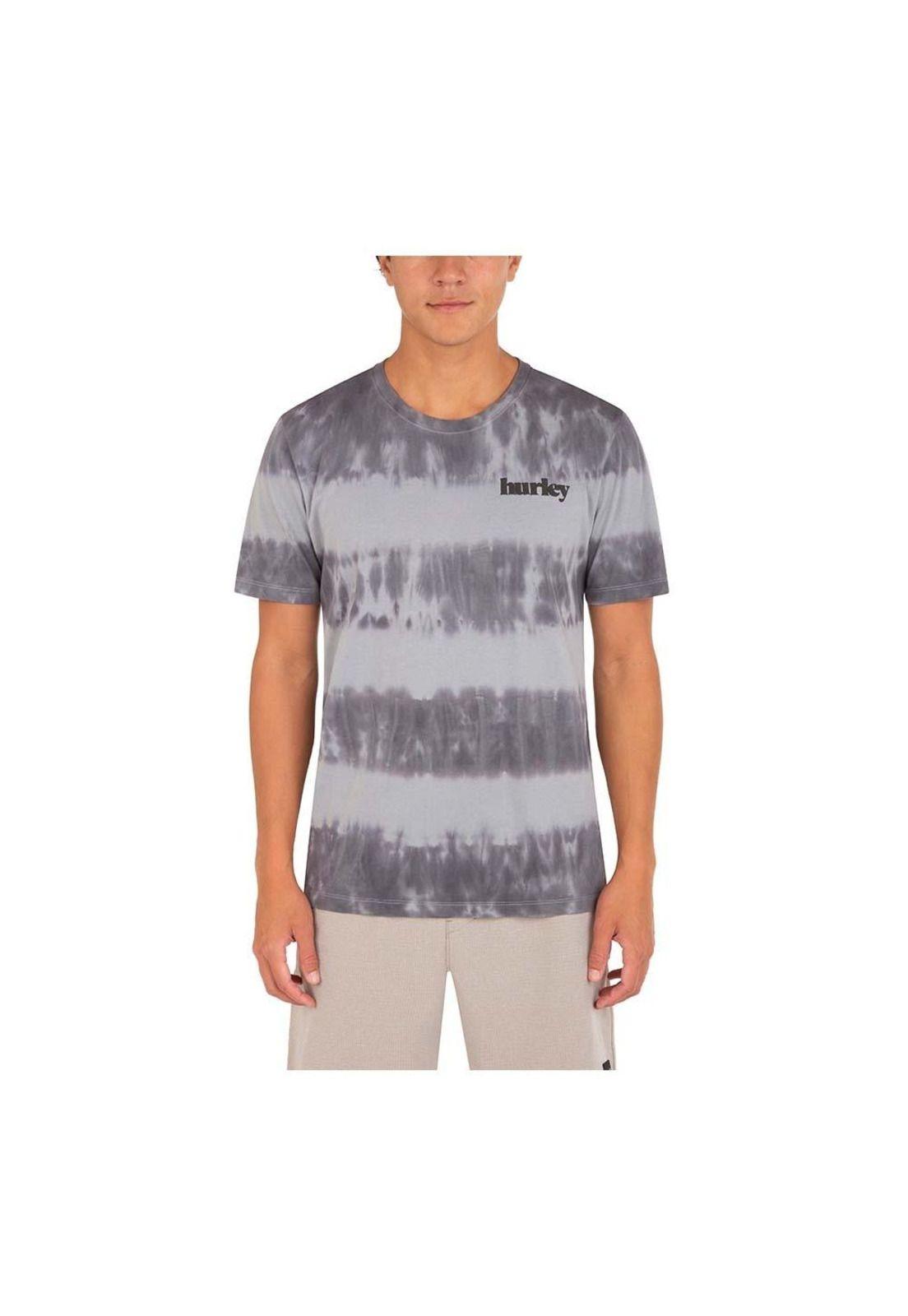 Polera Everyday Washed Tiedye Tealtint Grey Black Hurley-2