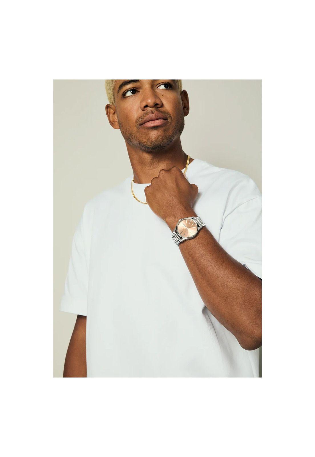 Reloj Nixon Sentry Silver Coral-7