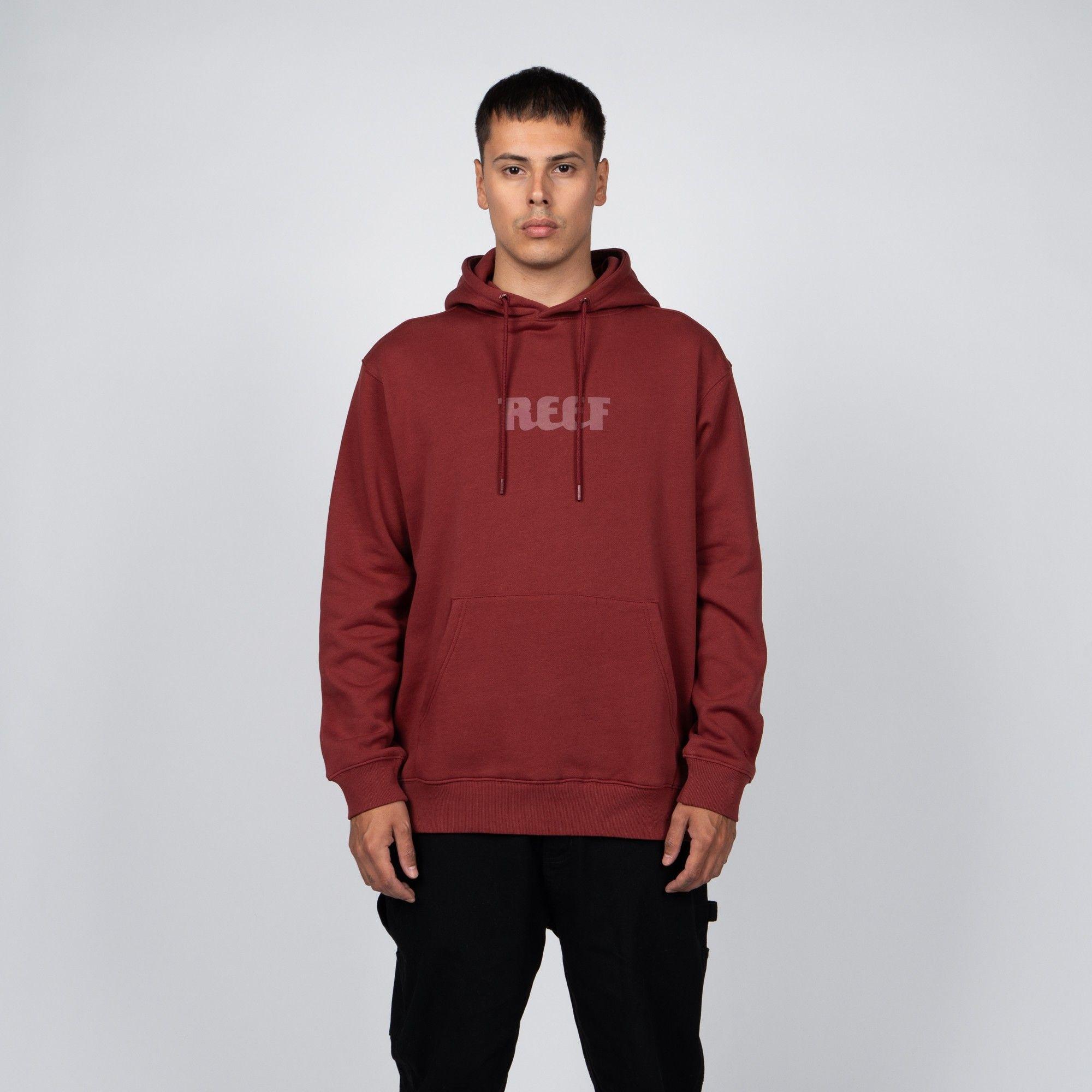Polerón Hoodie Reef Men Red Logo Light Red-0