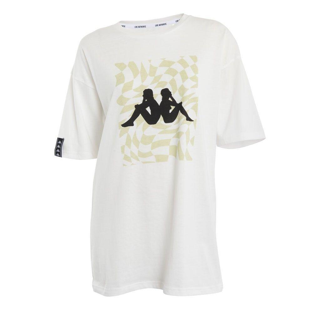 Polera Women Oversize White Print Black Green-0
