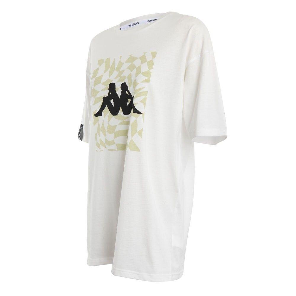 Polera Women Oversize White Print Black Green-1