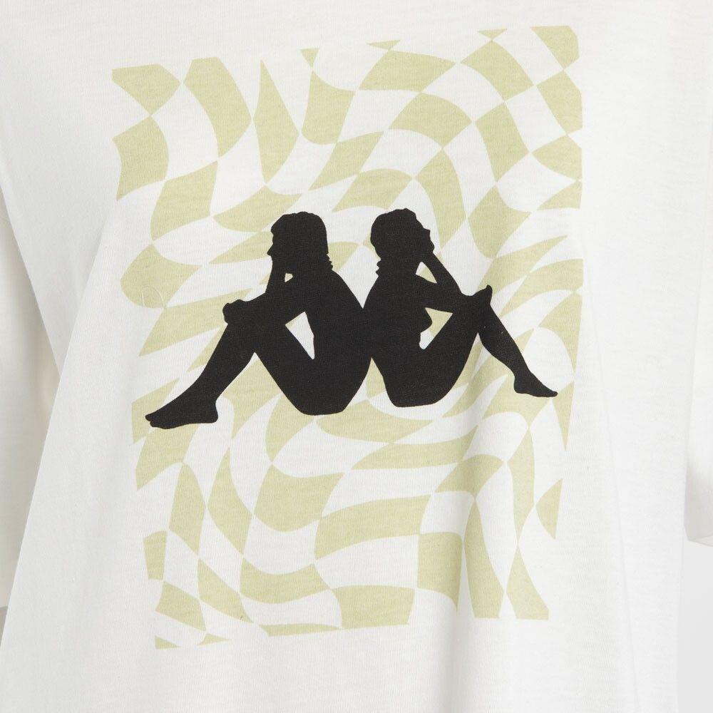 Polera Women Oversize White Print Black Green-3