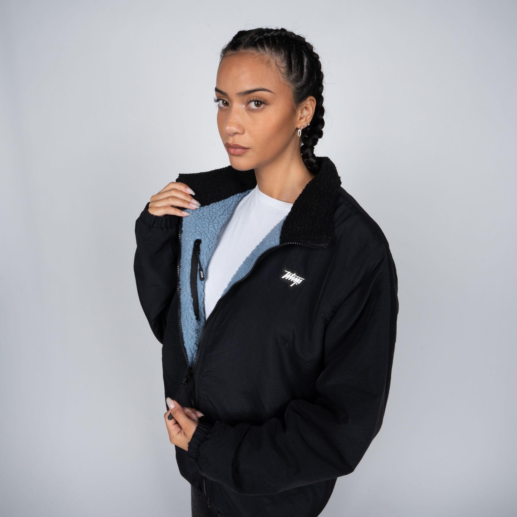 Sherpa Whatup Reversible Full Zipper Black Blue-1