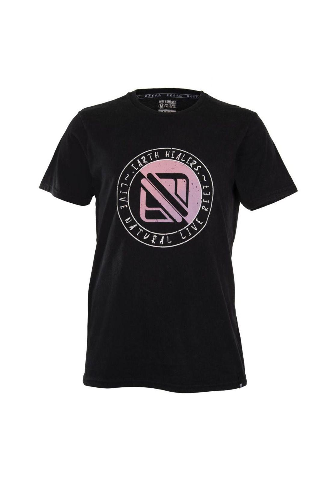 Polera Live Natural Black Short Sleeve Reef-0