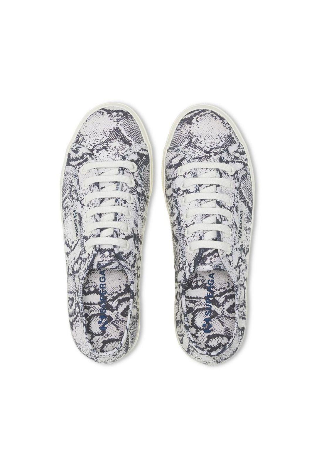 Zapatilla 2790 Print White Avorio Navy Snake-3