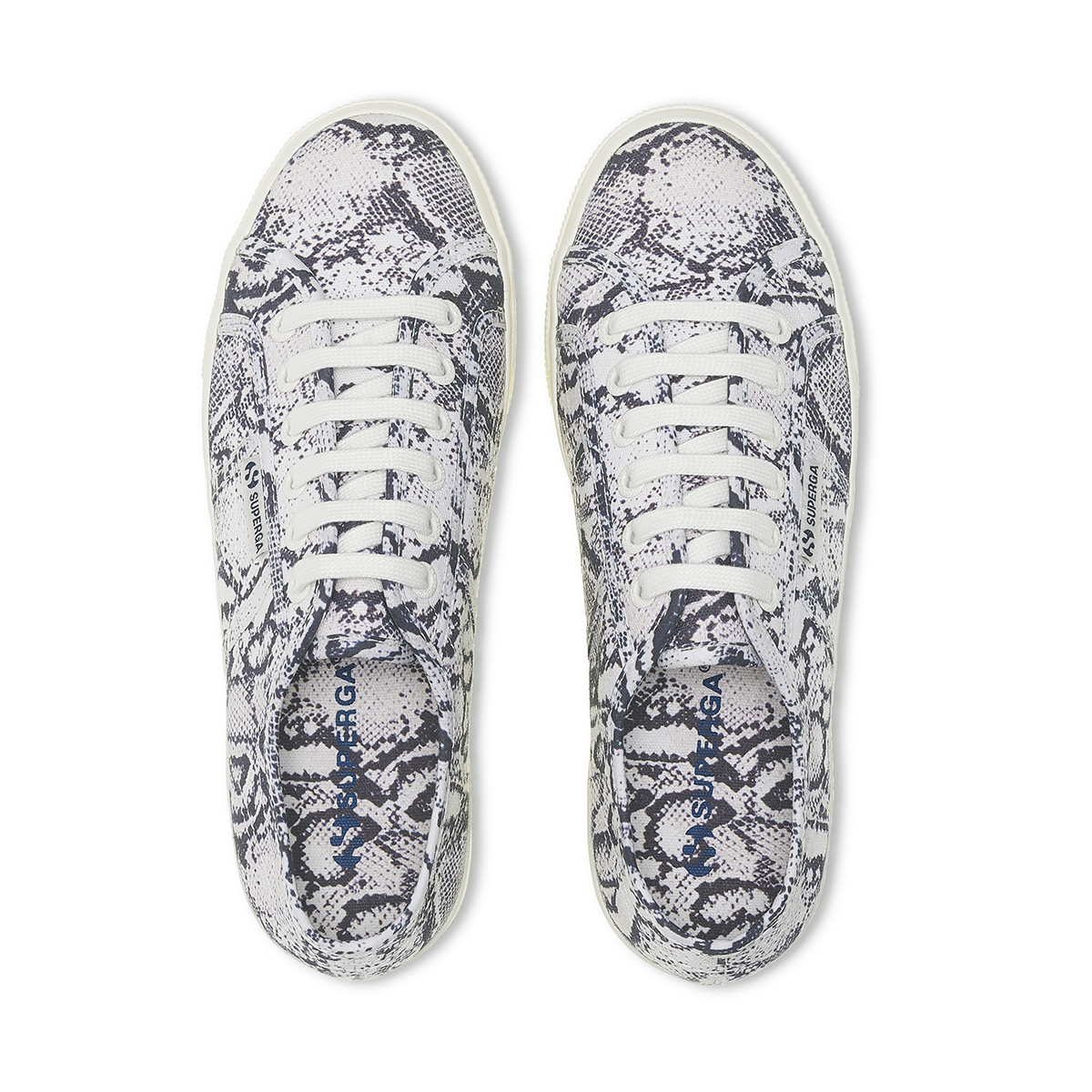 Zapatilla 2790 Print White Avorio Navy Snake-3