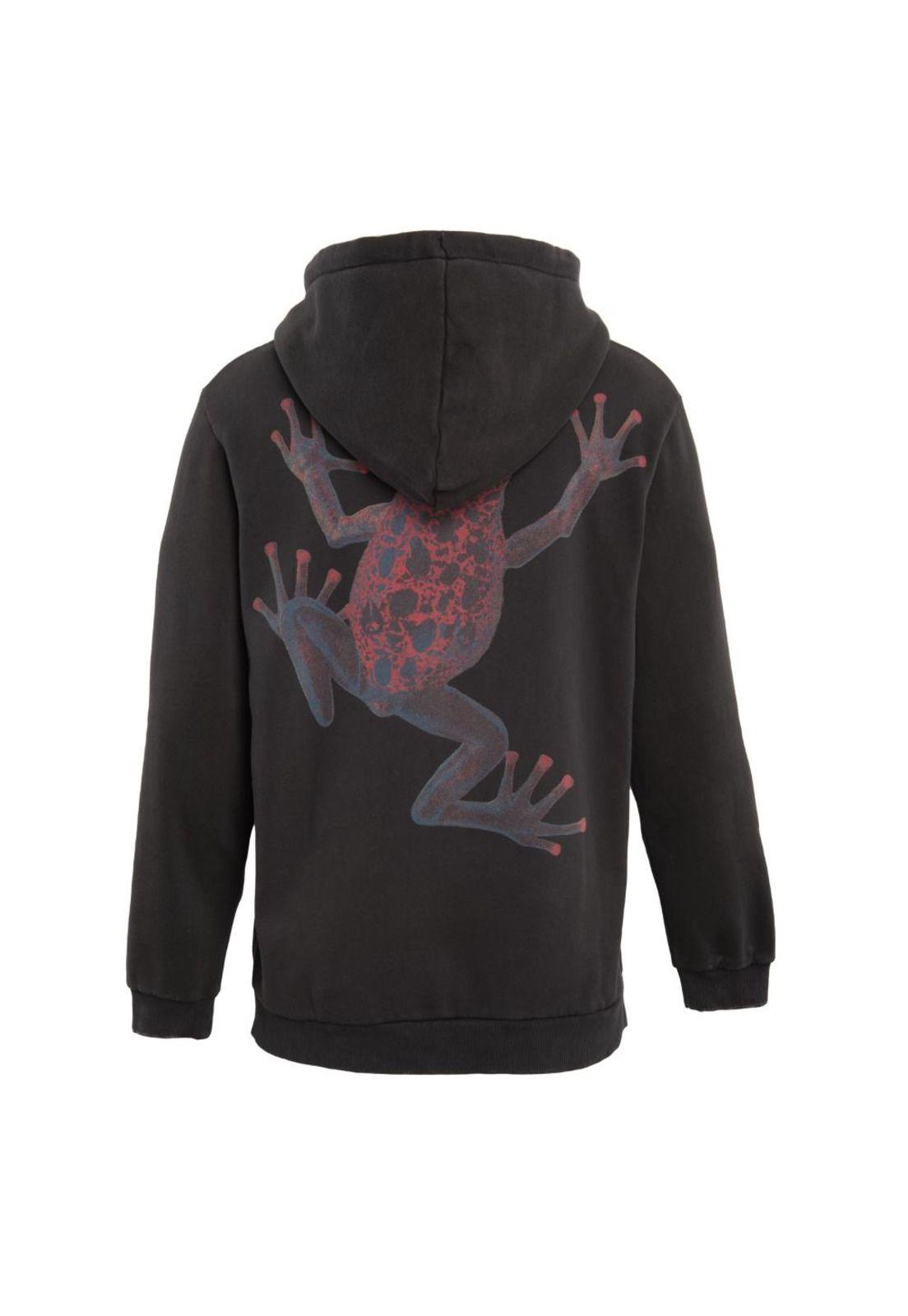 Poleron Men Full Zipper Frog Charcoal-1