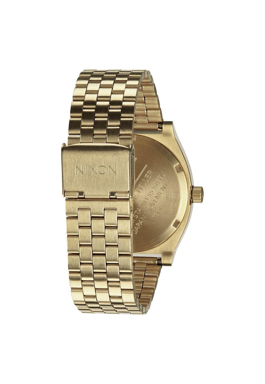 Reloj Time Teller Gold Green Sunray Nixon-1