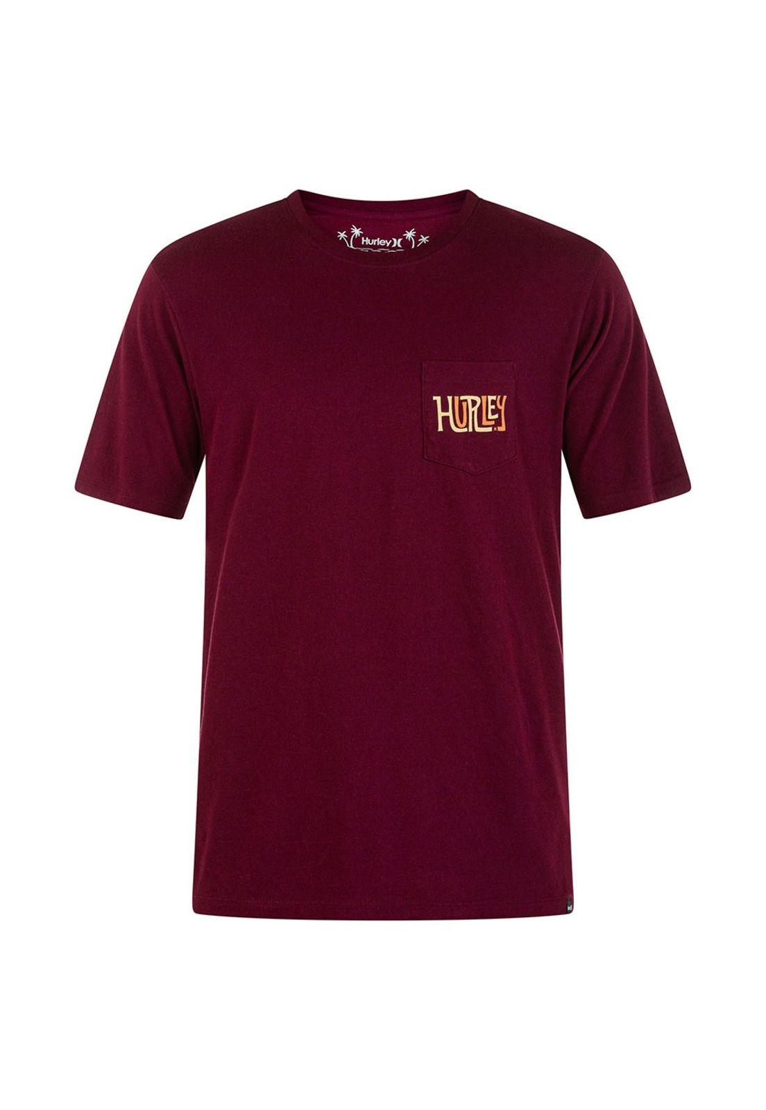 Polera Everyday Washed Island Darke Beetroo Hurley-0