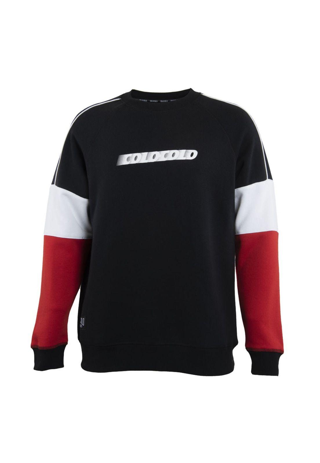 Polerón Colo Colo Urbano Logo Front Black White Red-0
