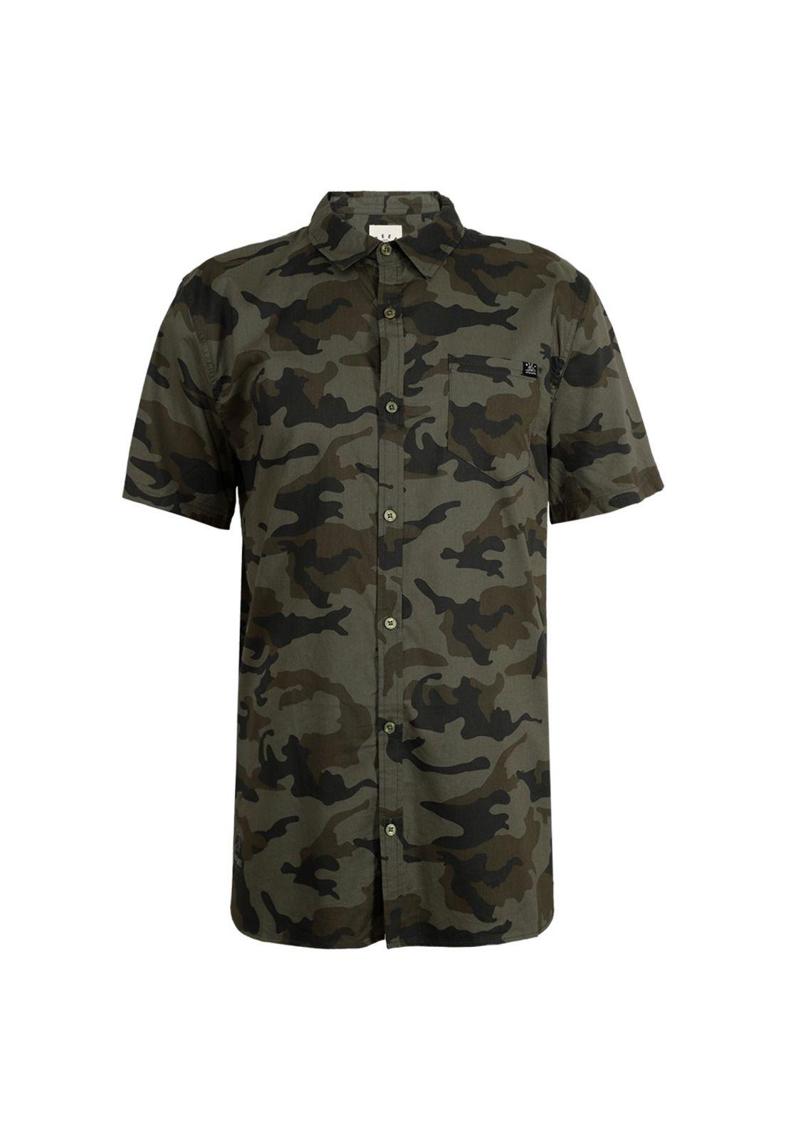 Camisas Manga Corta Reef Hombre Verde-0