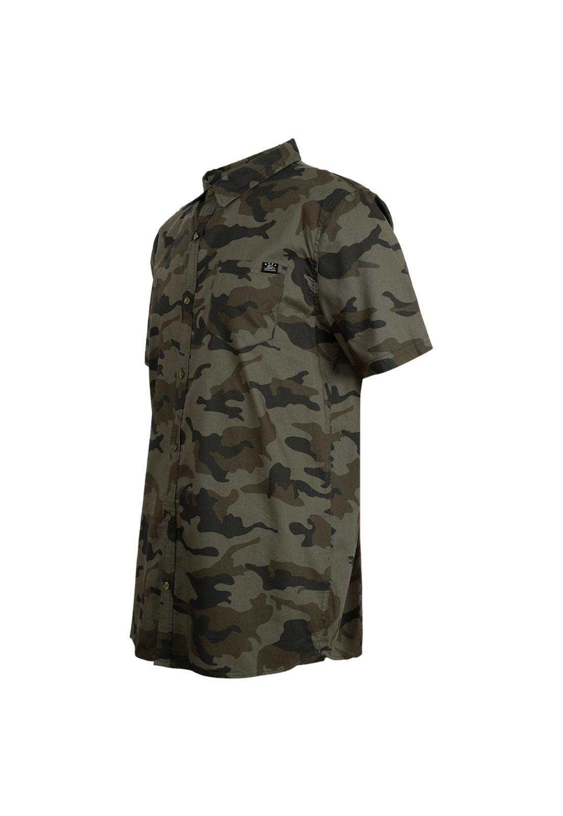 Camisas Manga Corta Reef Hombre Verde-1