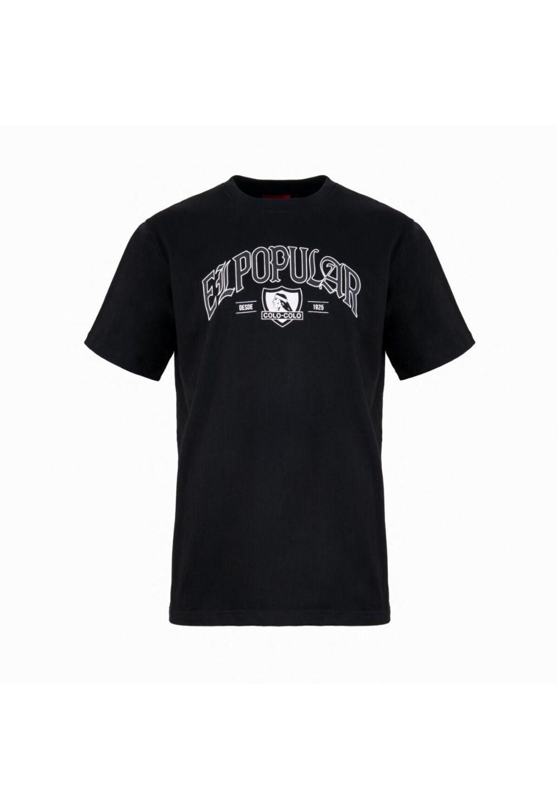 Polera Colo Colo Hombre El Popular Negro-0