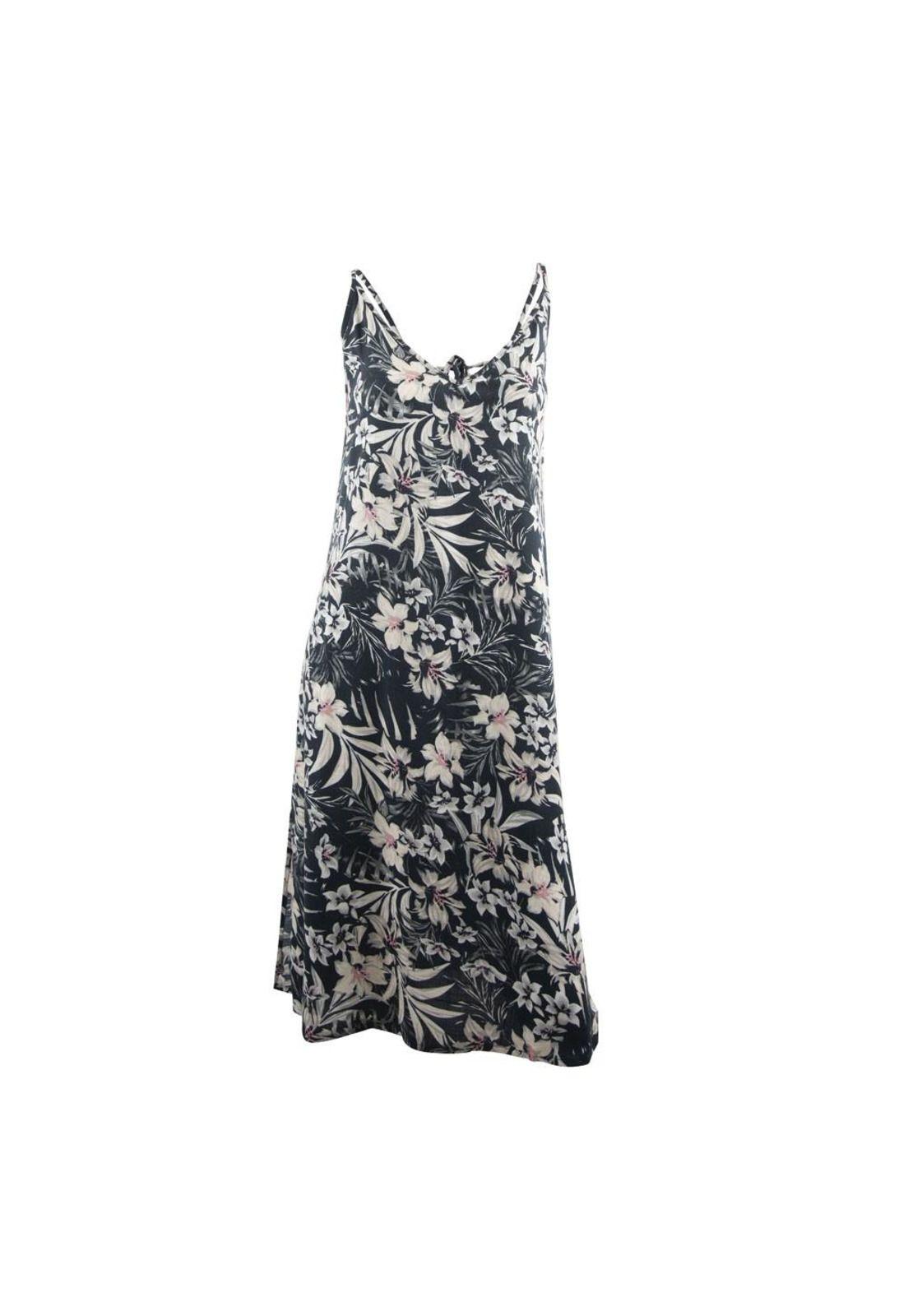 Vestido Tie Back Slip Black Hawaii Hurley-0