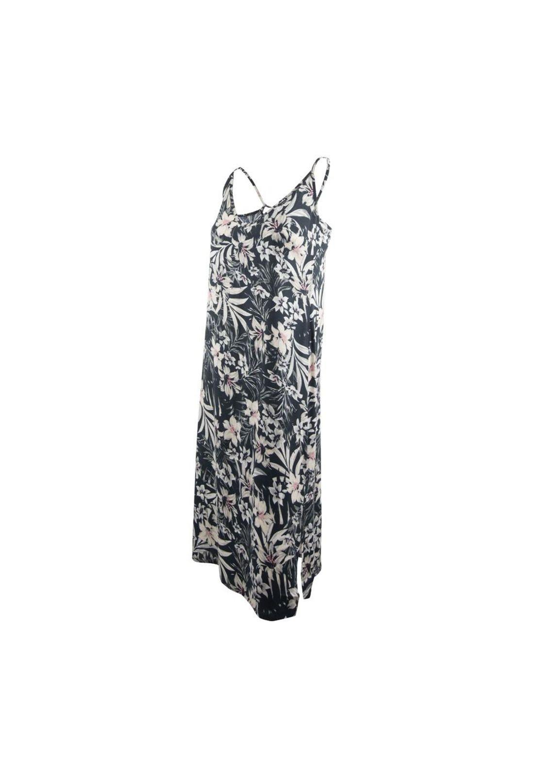 Vestido Tie Back Slip Black Hawaii Hurley-1