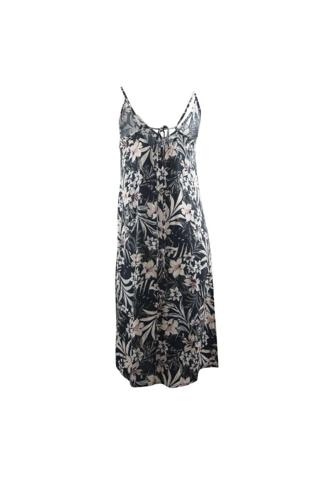 Vestido Tie Back Slip Black Hawaii Hurley-2