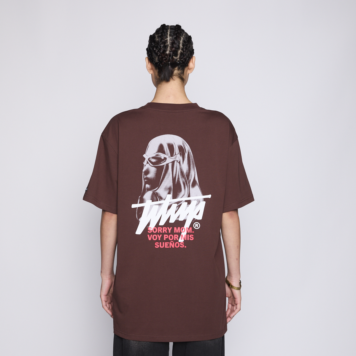 Polera Whatup Sorry Mom Brown-1