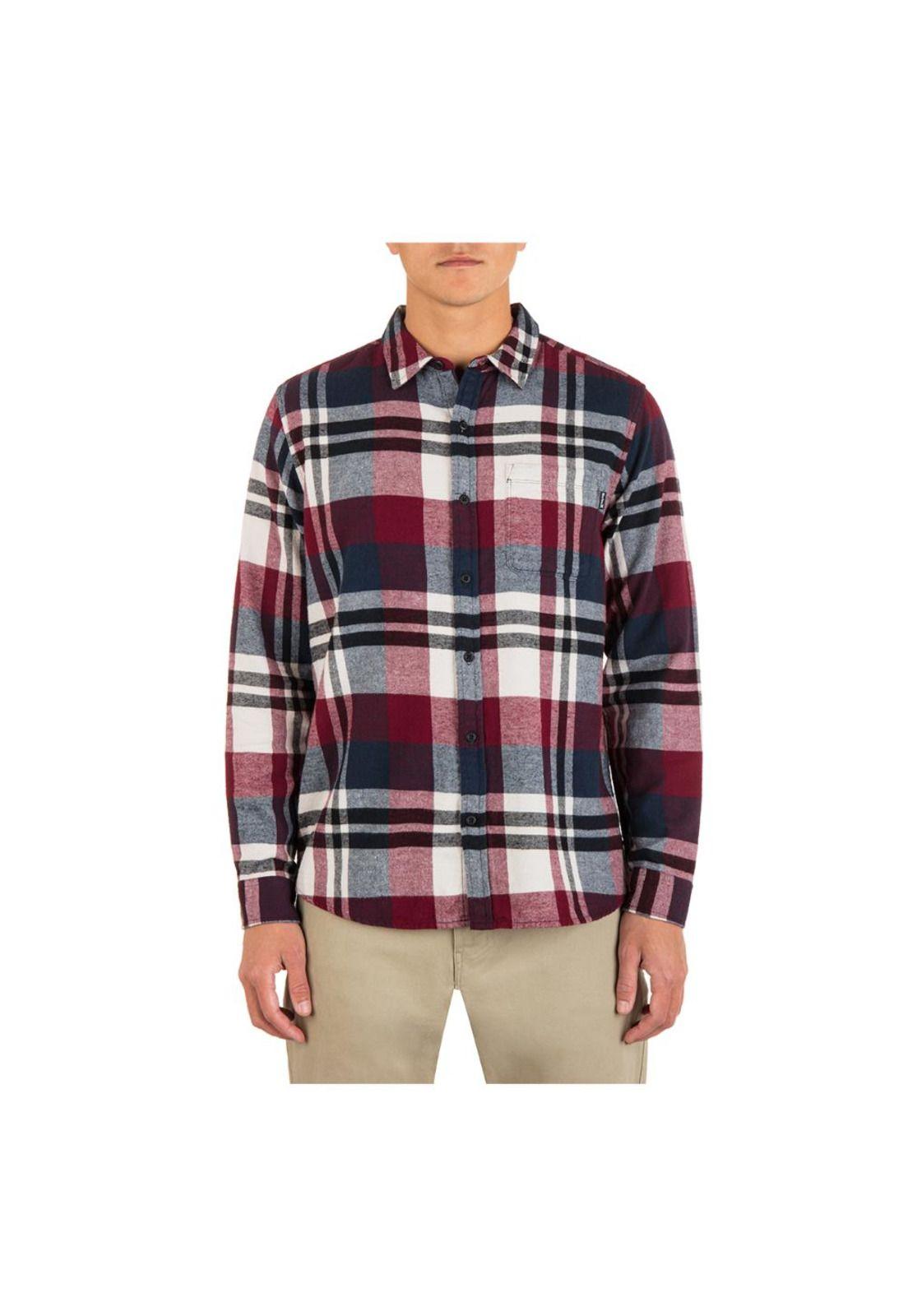 Camisa Portland Organic Truerd Burgundy-2