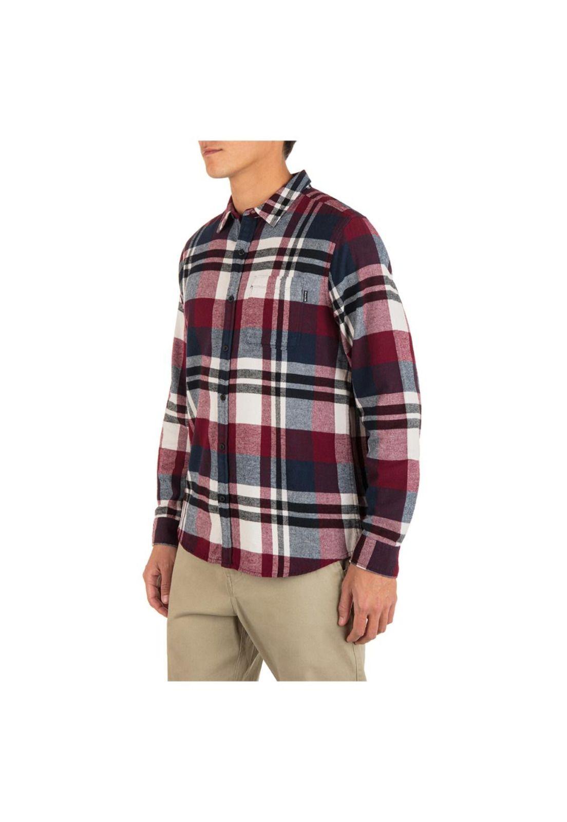 Camisa Portland Organic Truerd Burgundy-3
