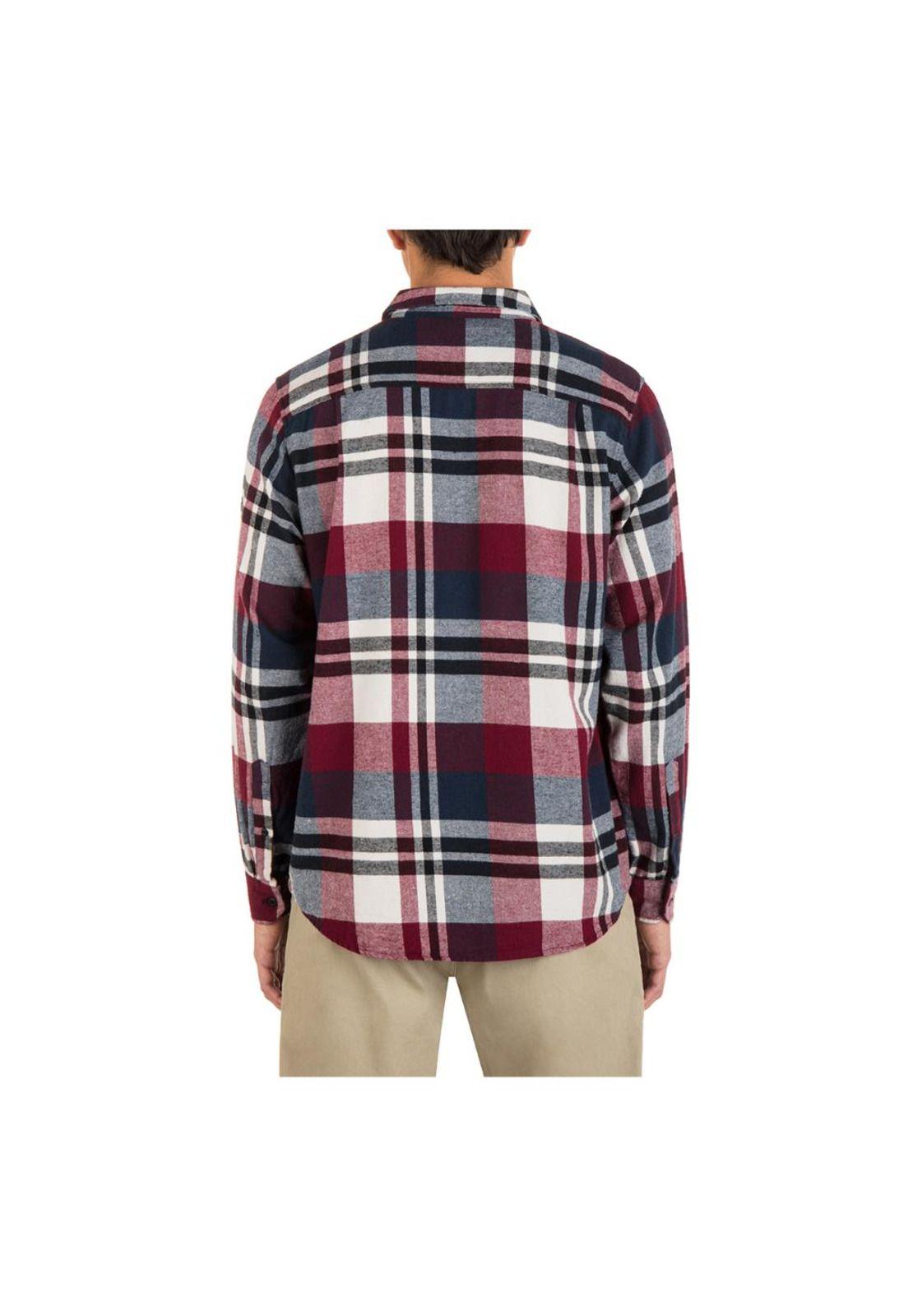 Camisa Portland Organic Truerd Burgundy-4
