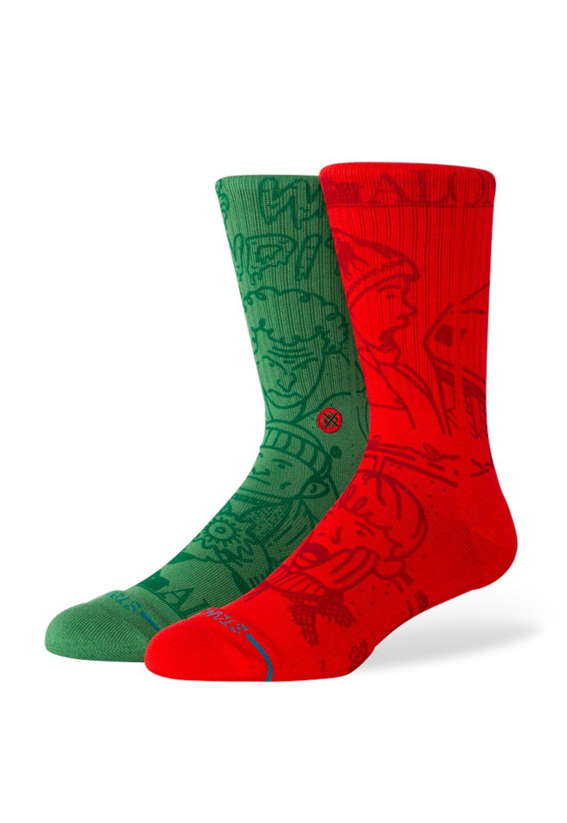 Stance Sock Home Alone Green Red-0