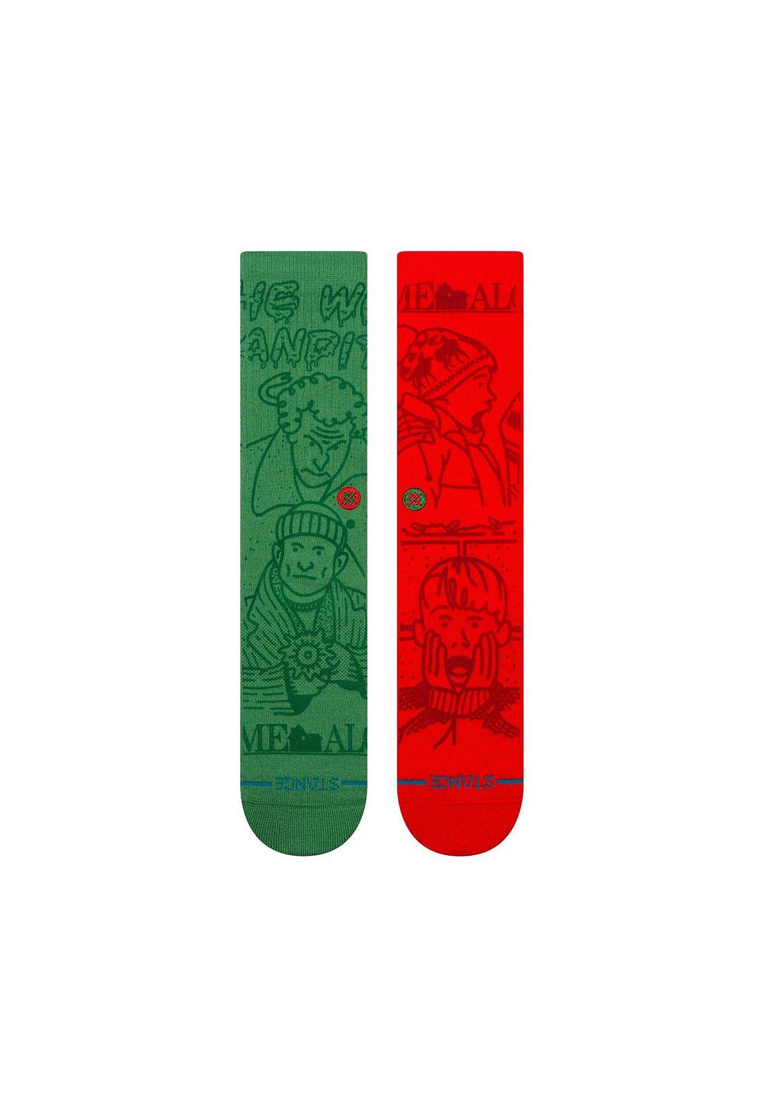Stance Sock Home Alone Green Red-1