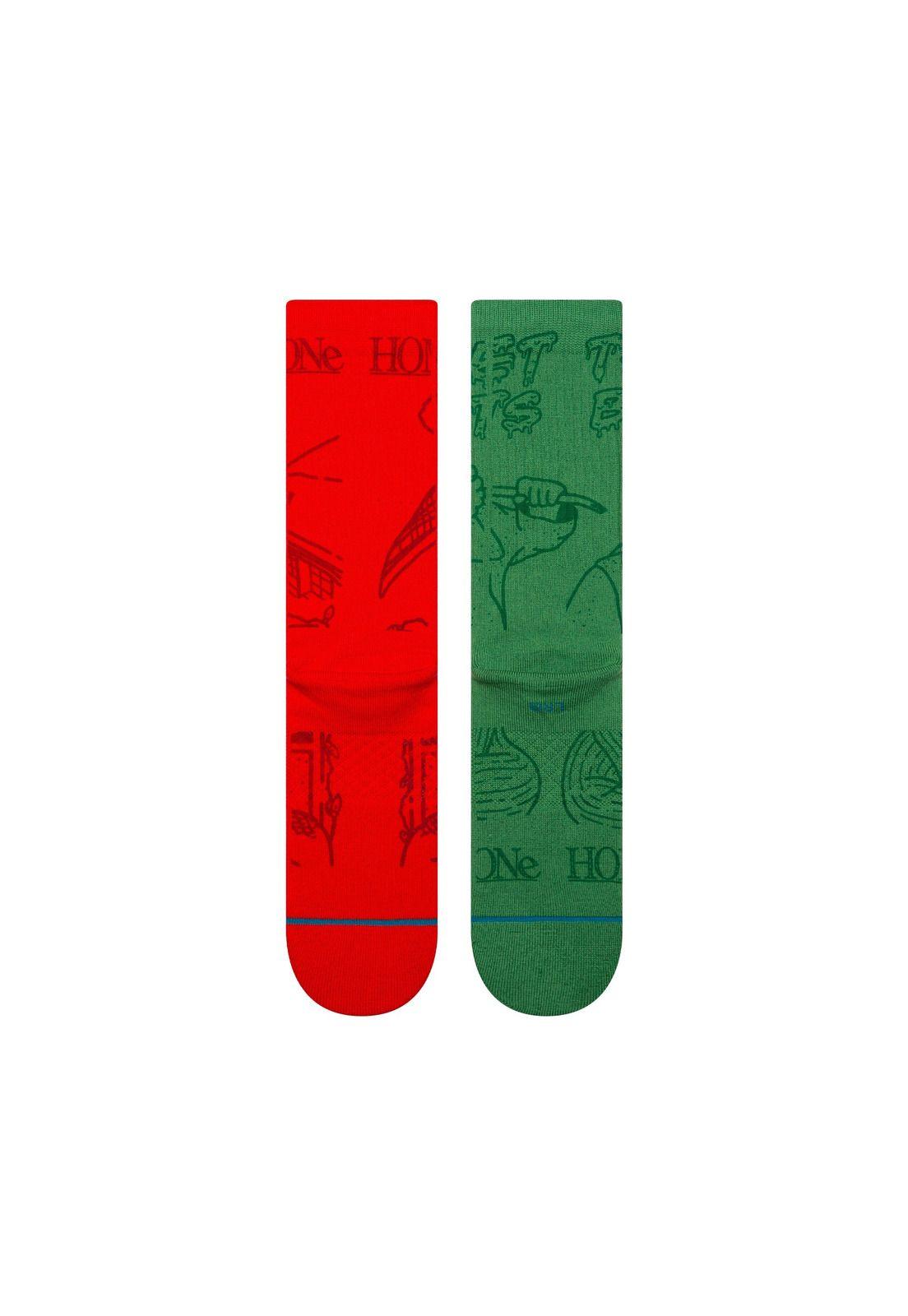Stance Sock Home Alone Green Red-2