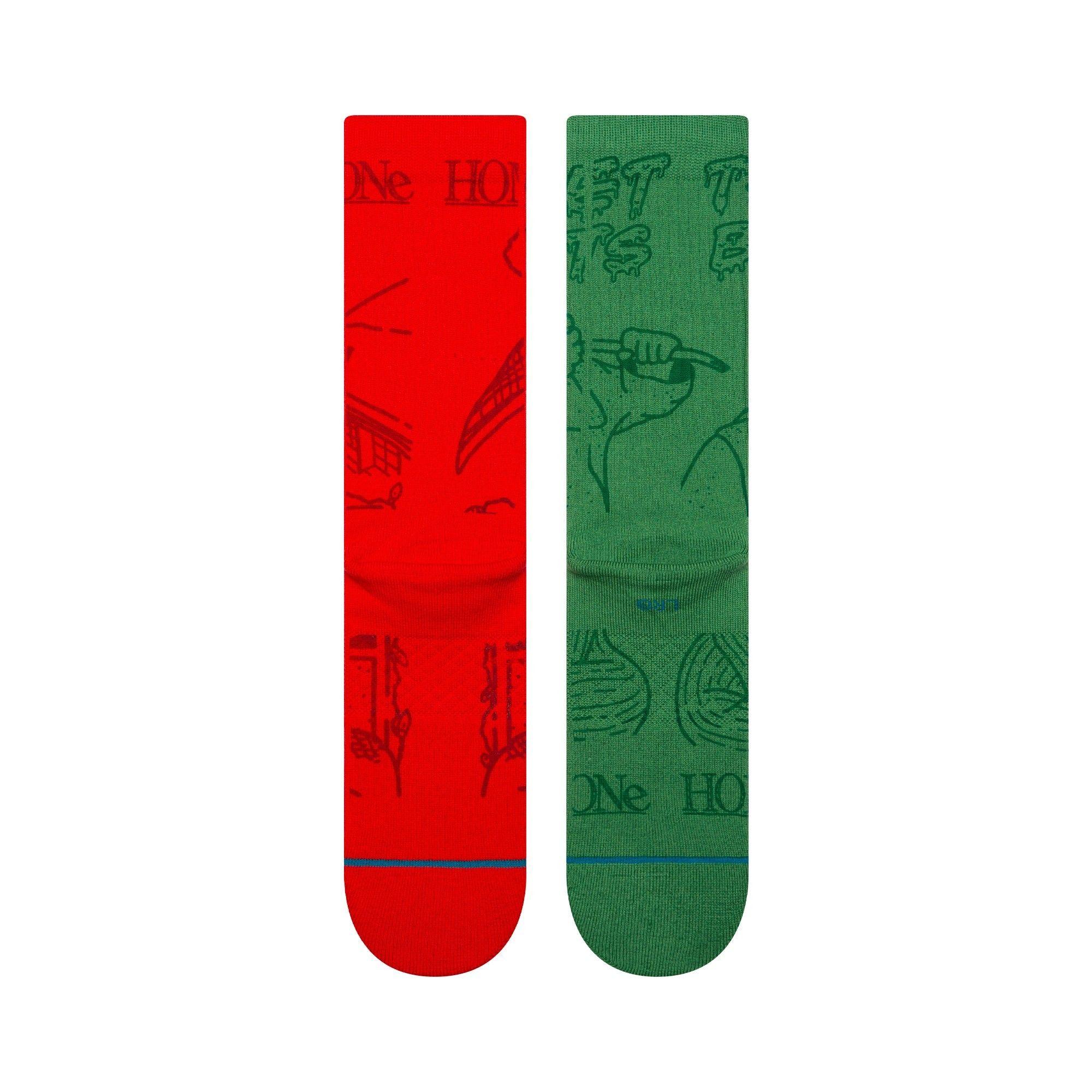 Stance Sock Home Alone Green Red-2
