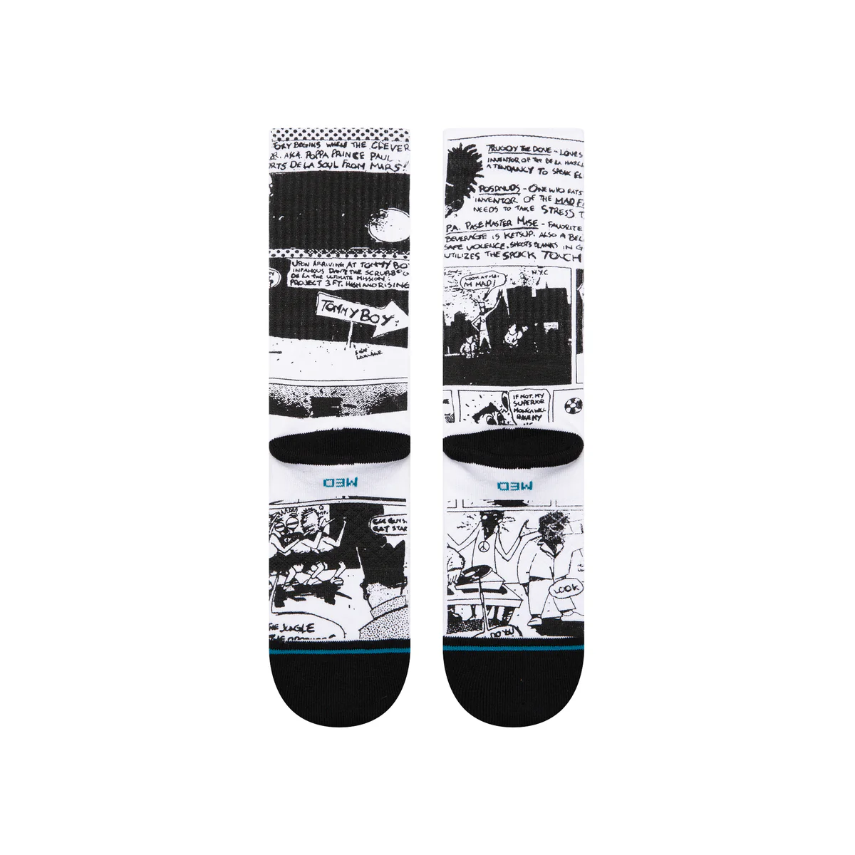 Stance Sock Men The Sleeve Crew Black White-2