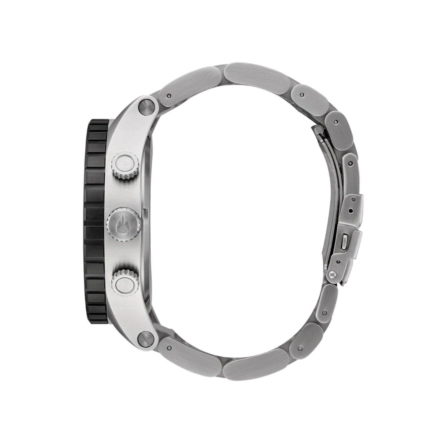 Reloj Nixon 51-30 Chrono Silver White Lume-2