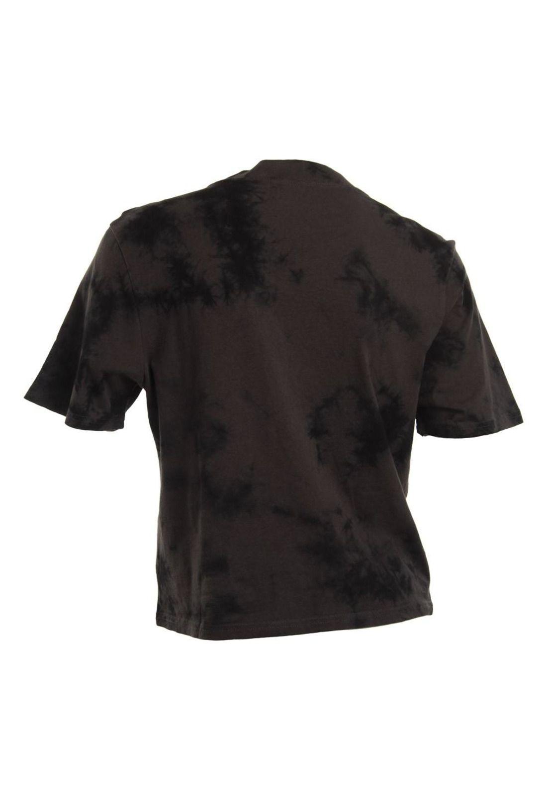 Croptop Mock Neck Tee Vintage Blacked Hurley-2