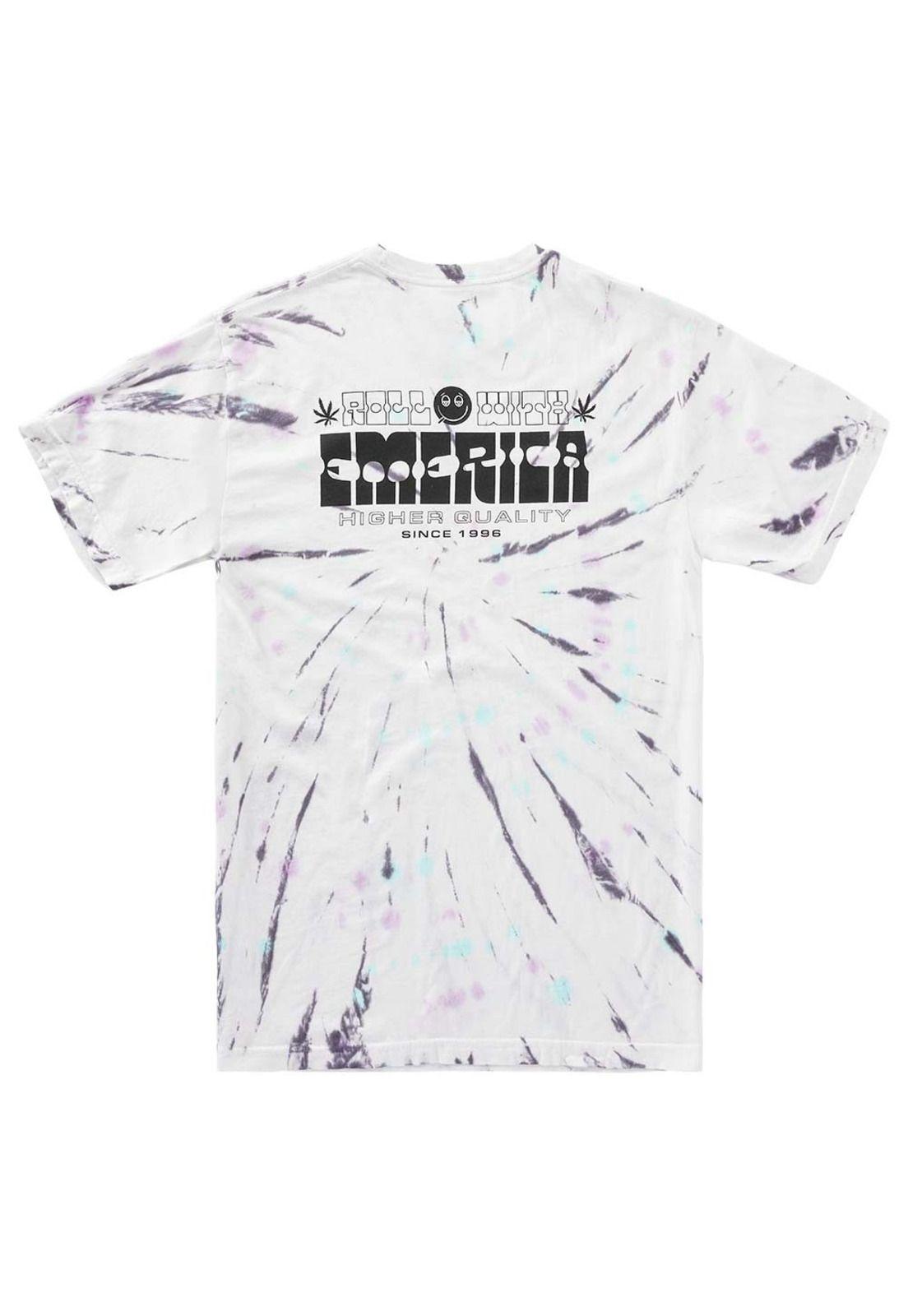 Polera Roll With Tiedye White Emerica-1