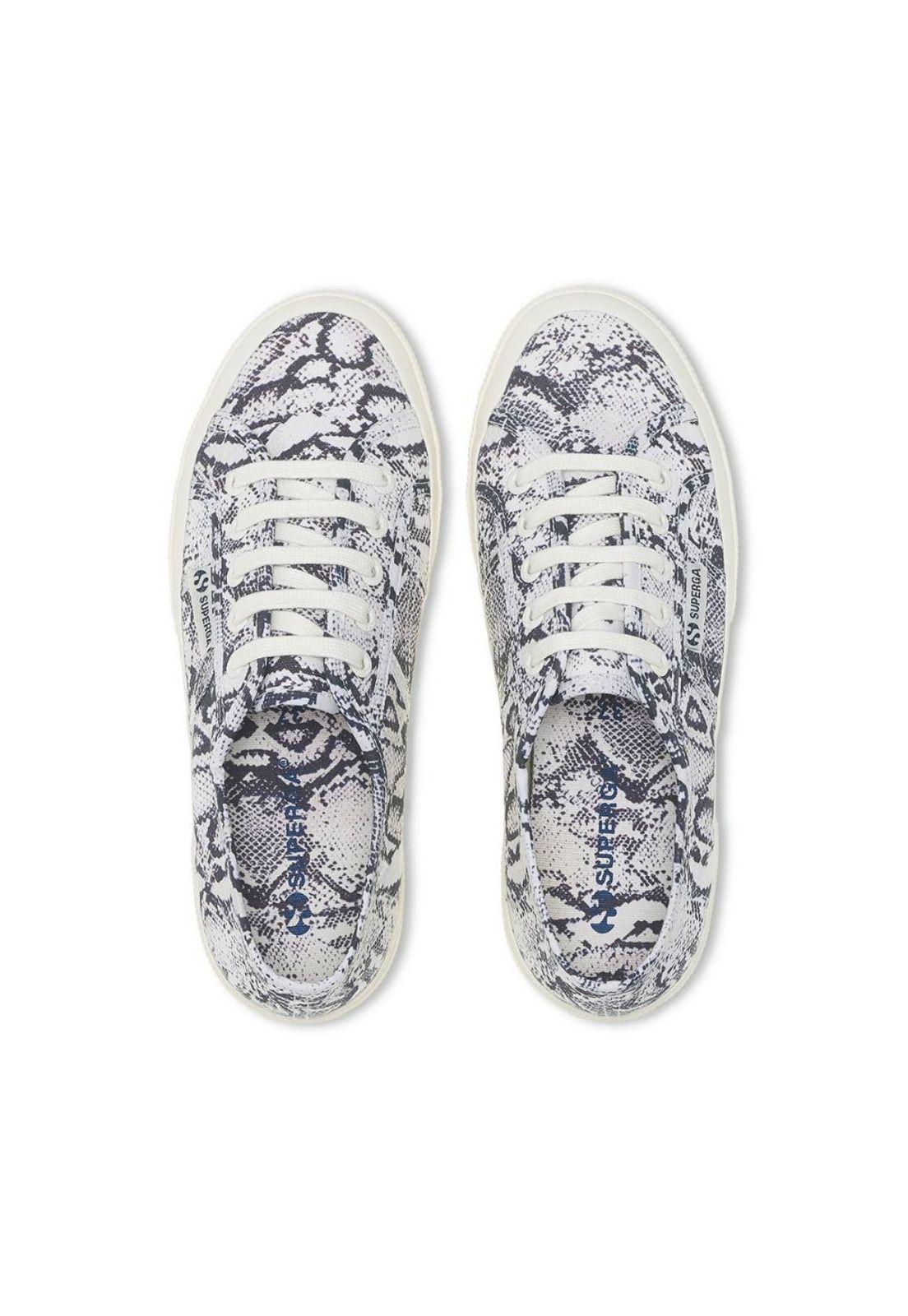 Zapatilla 2750 Print White Avorio Navy Snake-3