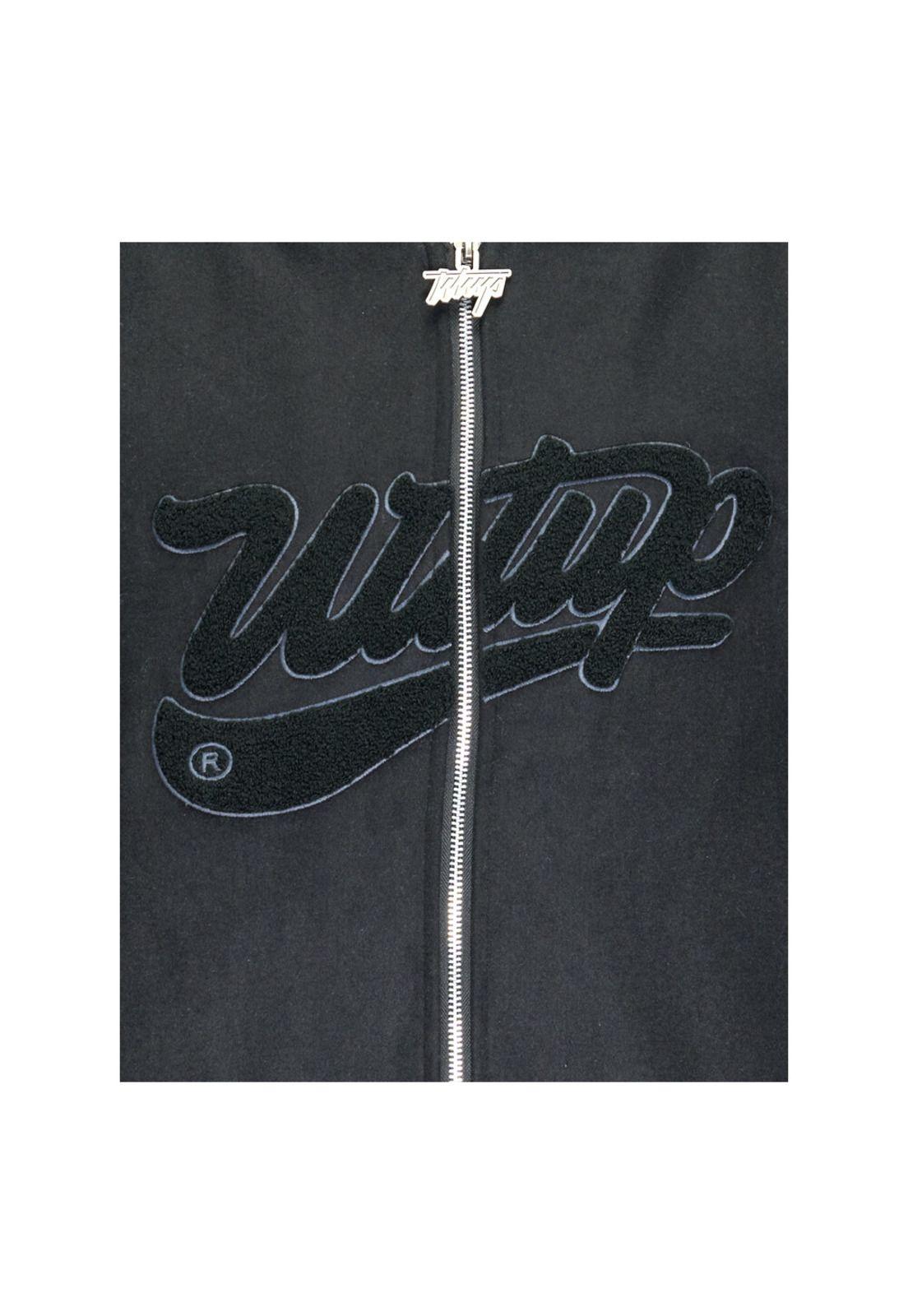 Chaqueta Whatup Hombre Varsity Full Zipper Black-2