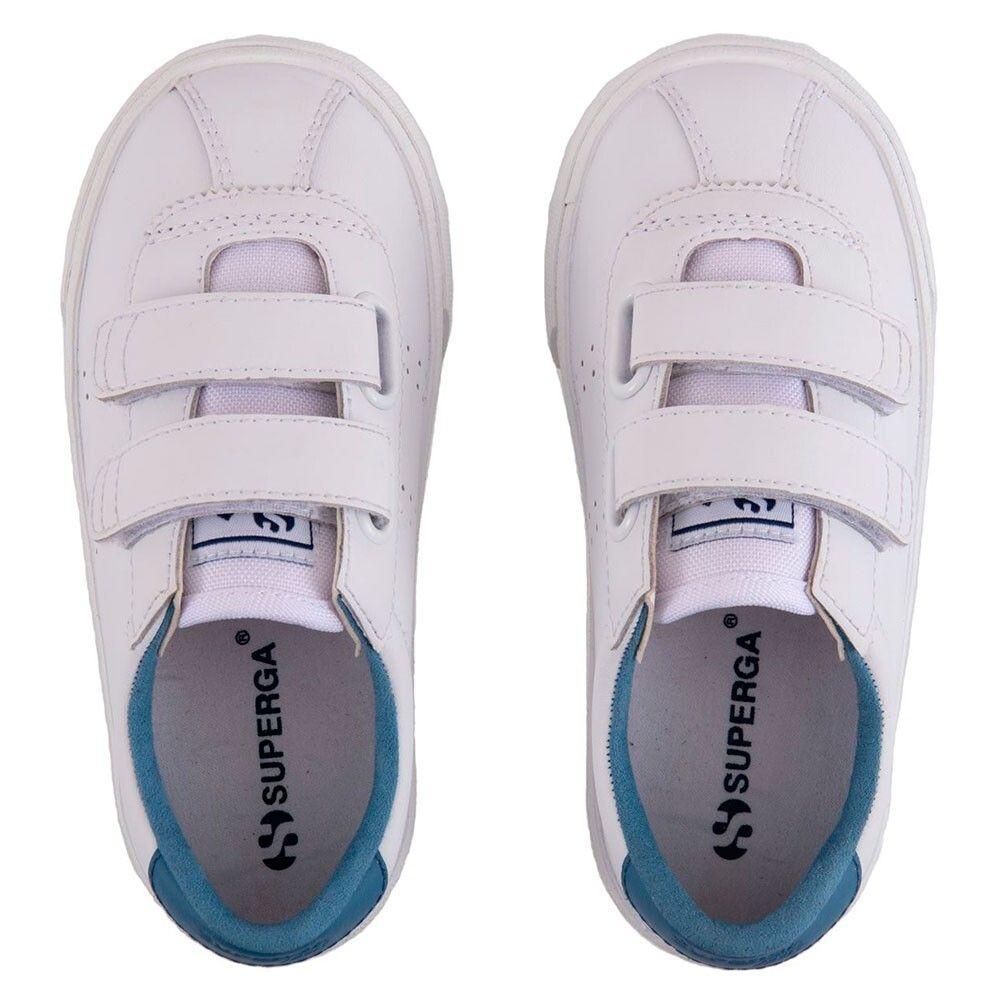 Zapatilla 2843 Kids CLUB STRAPS Act White Blue Superga-1